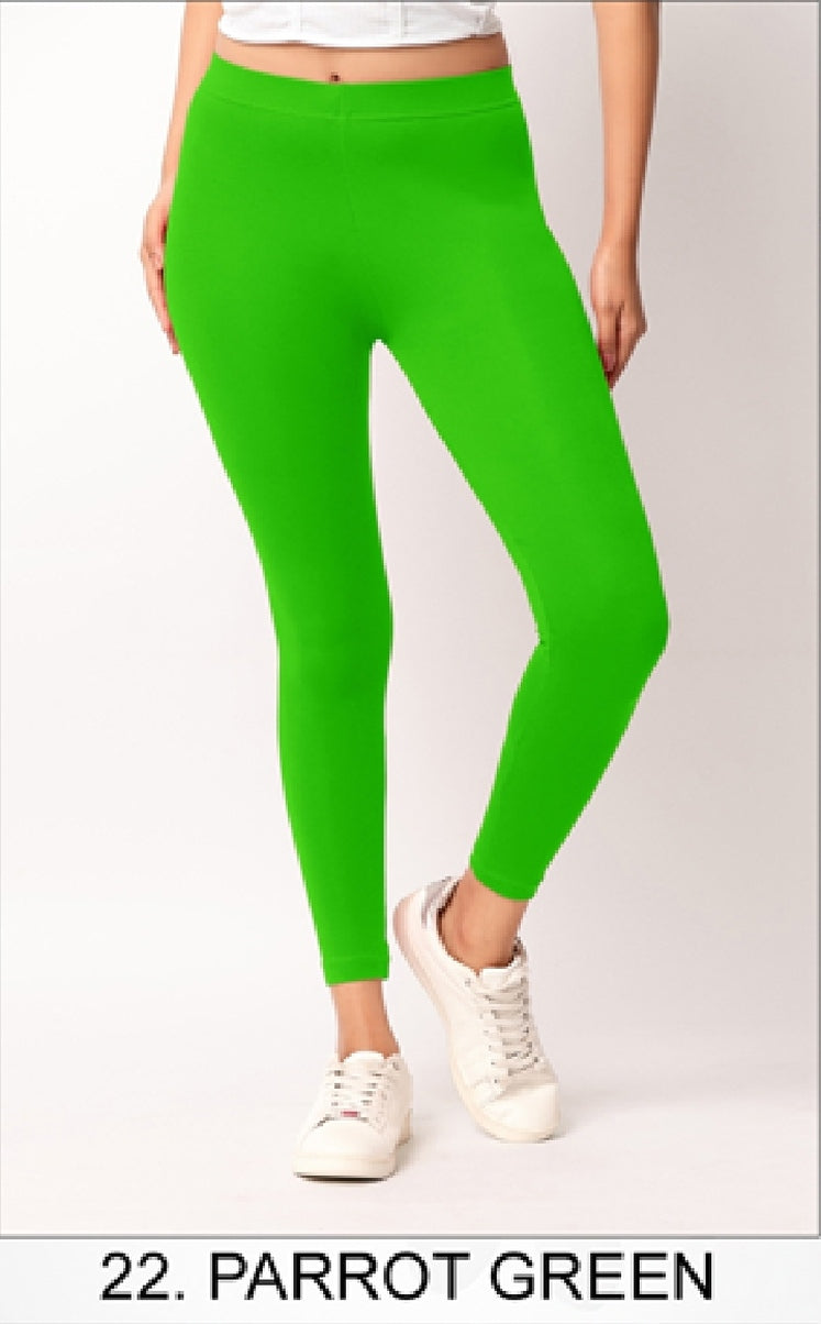 Ankle length Cotton+Lycra stretchable leggings.499/- For 3 Pieces