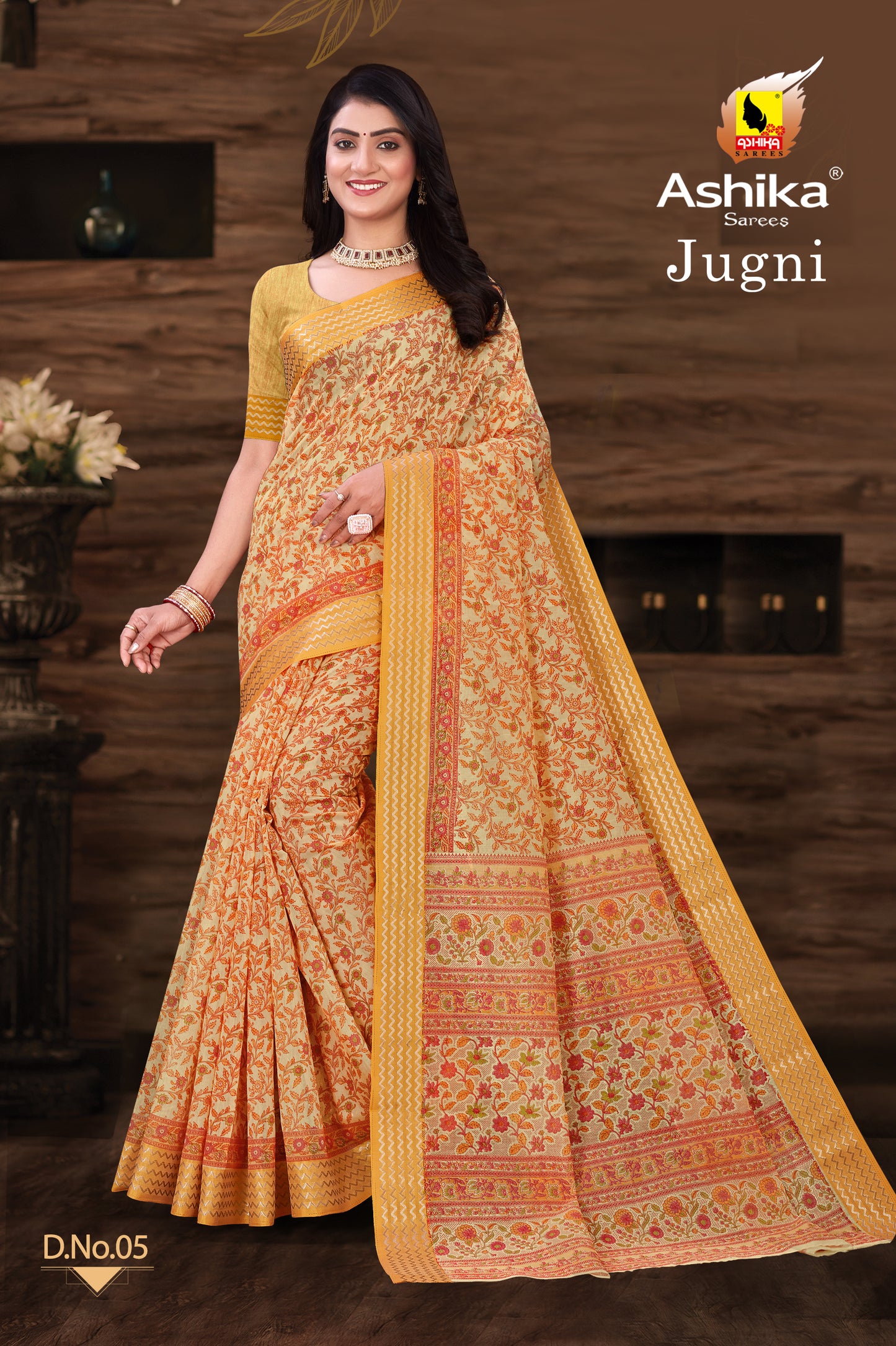 Gadwal Cotton Silk Saree with Digital Print