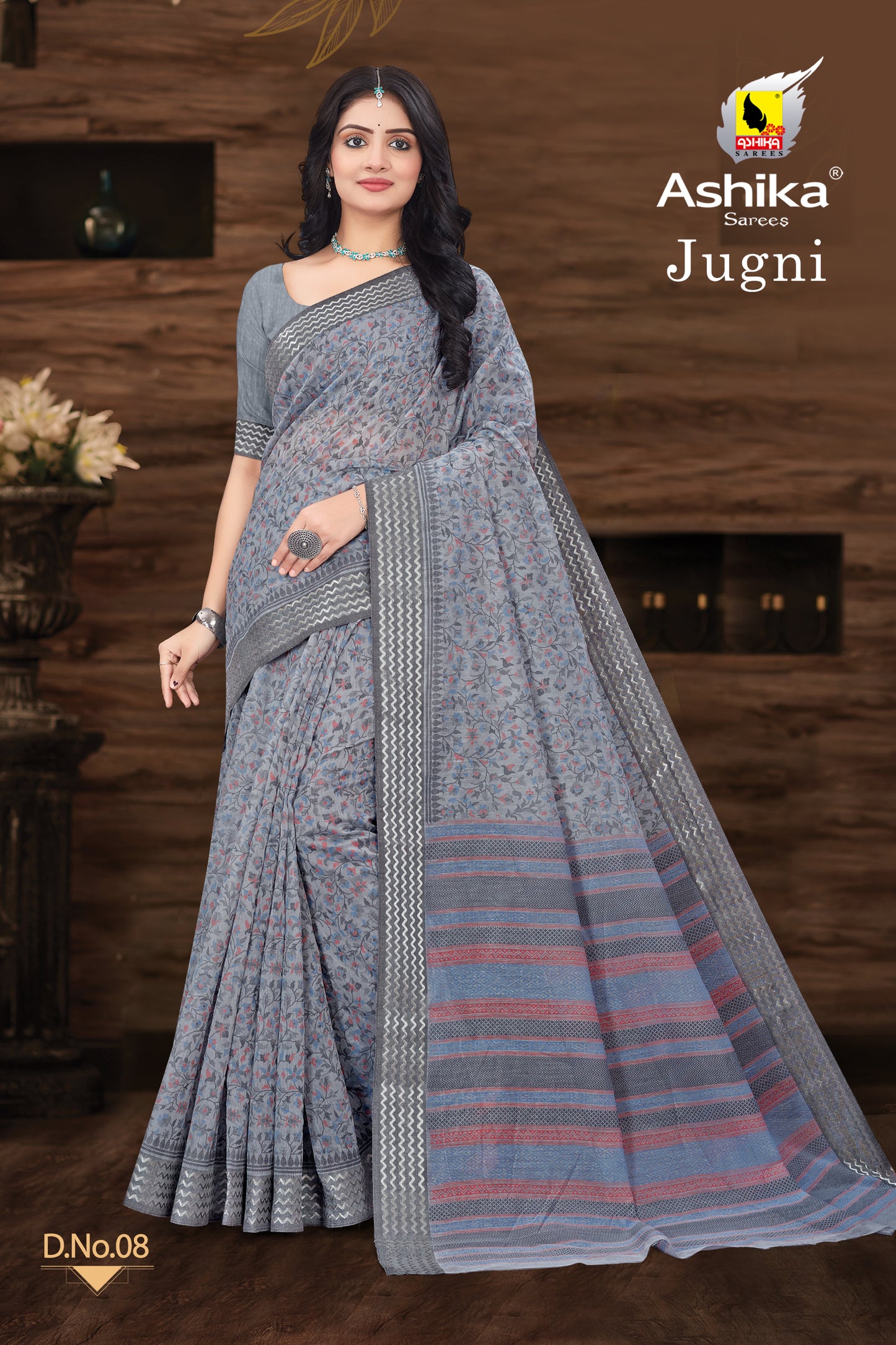 Gadwal Cotton Silk Saree with Digital Print