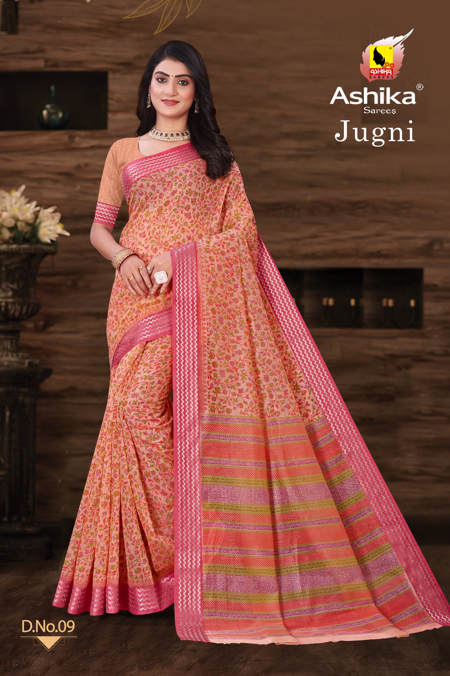 Gadwal Cotton Silk Saree with Digital Print