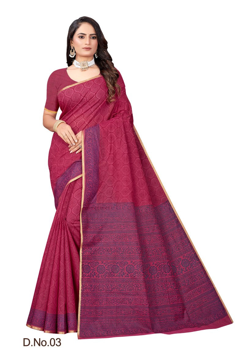 Pure Cotton Silk Saree.