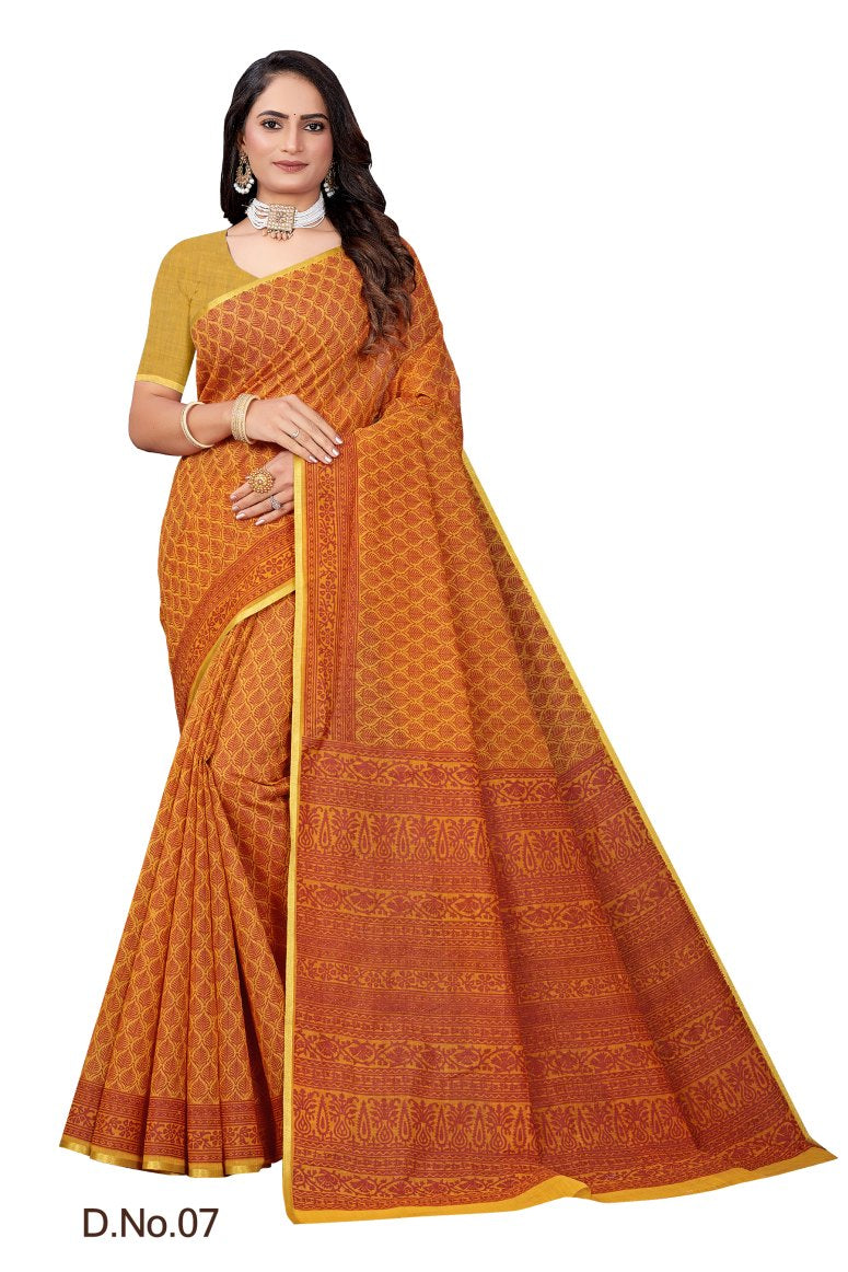 Pure Cotton Silk Saree.