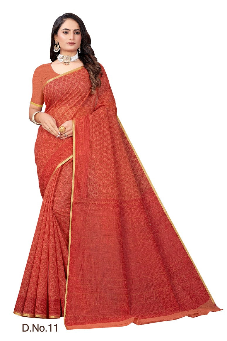 Pure Cotton Silk Saree.