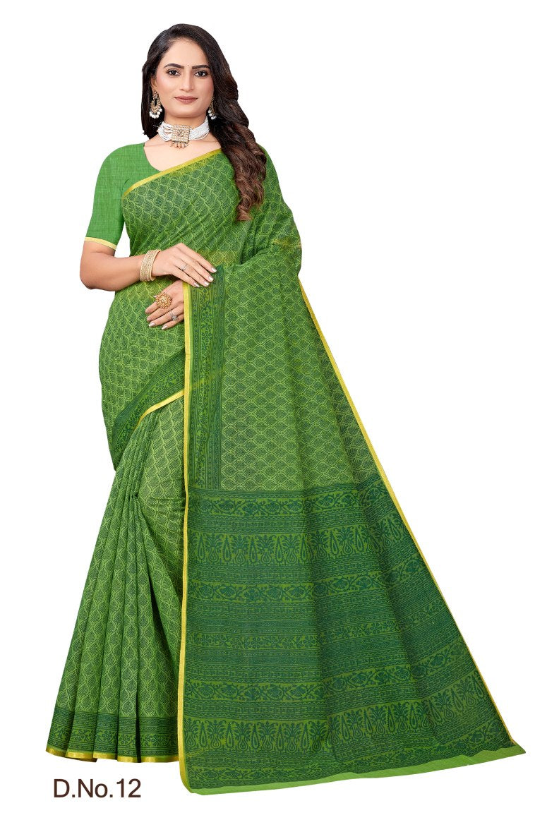 Pure Cotton Silk Saree.