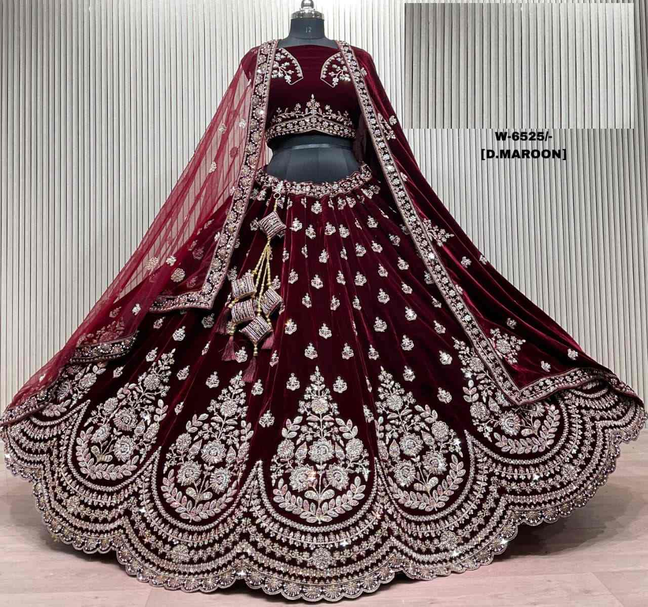 Latest Semi Stitched Velvet Lehenga Choli With Dupatta.