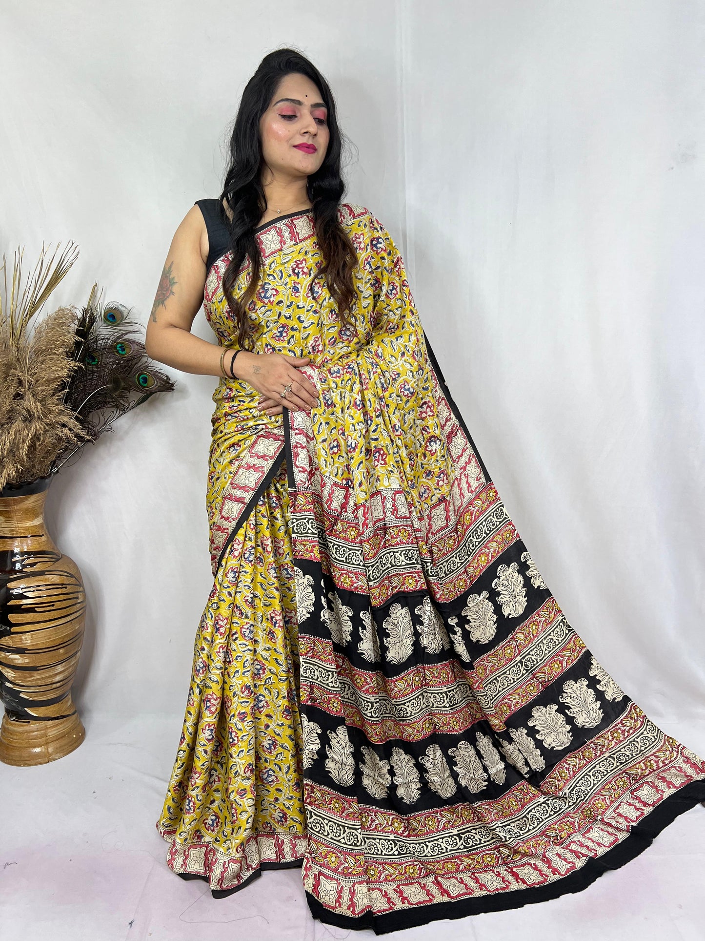 Kalamkari Silk Saree.