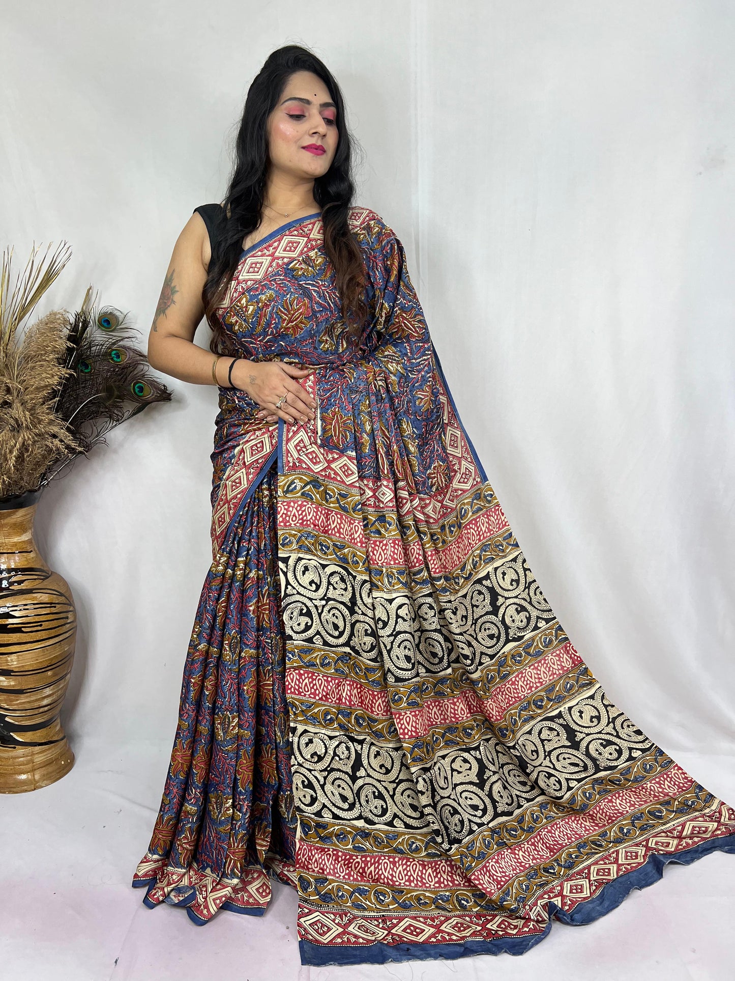 Kalamkari Silk Saree.