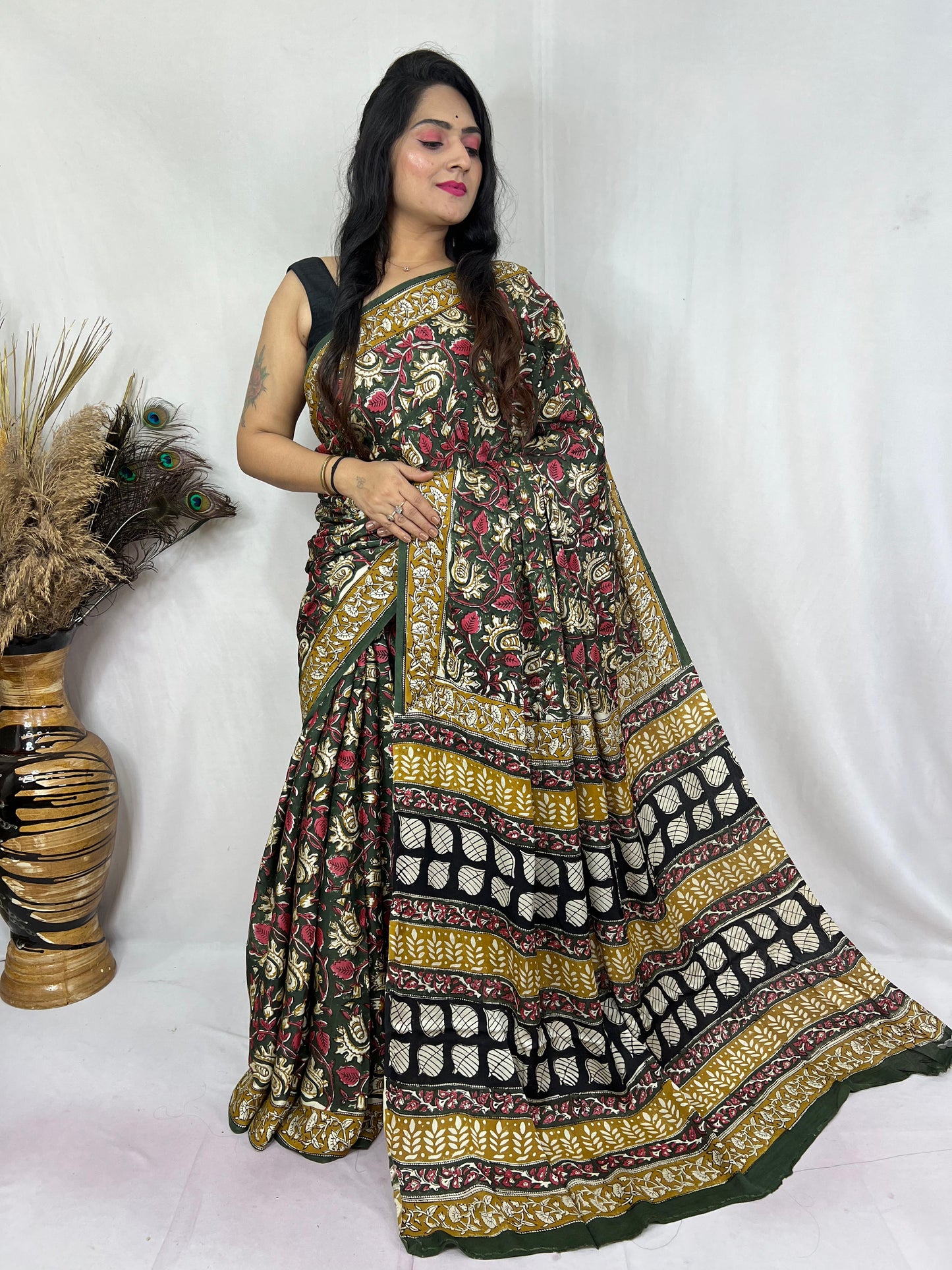 Kalamkari Silk Saree.