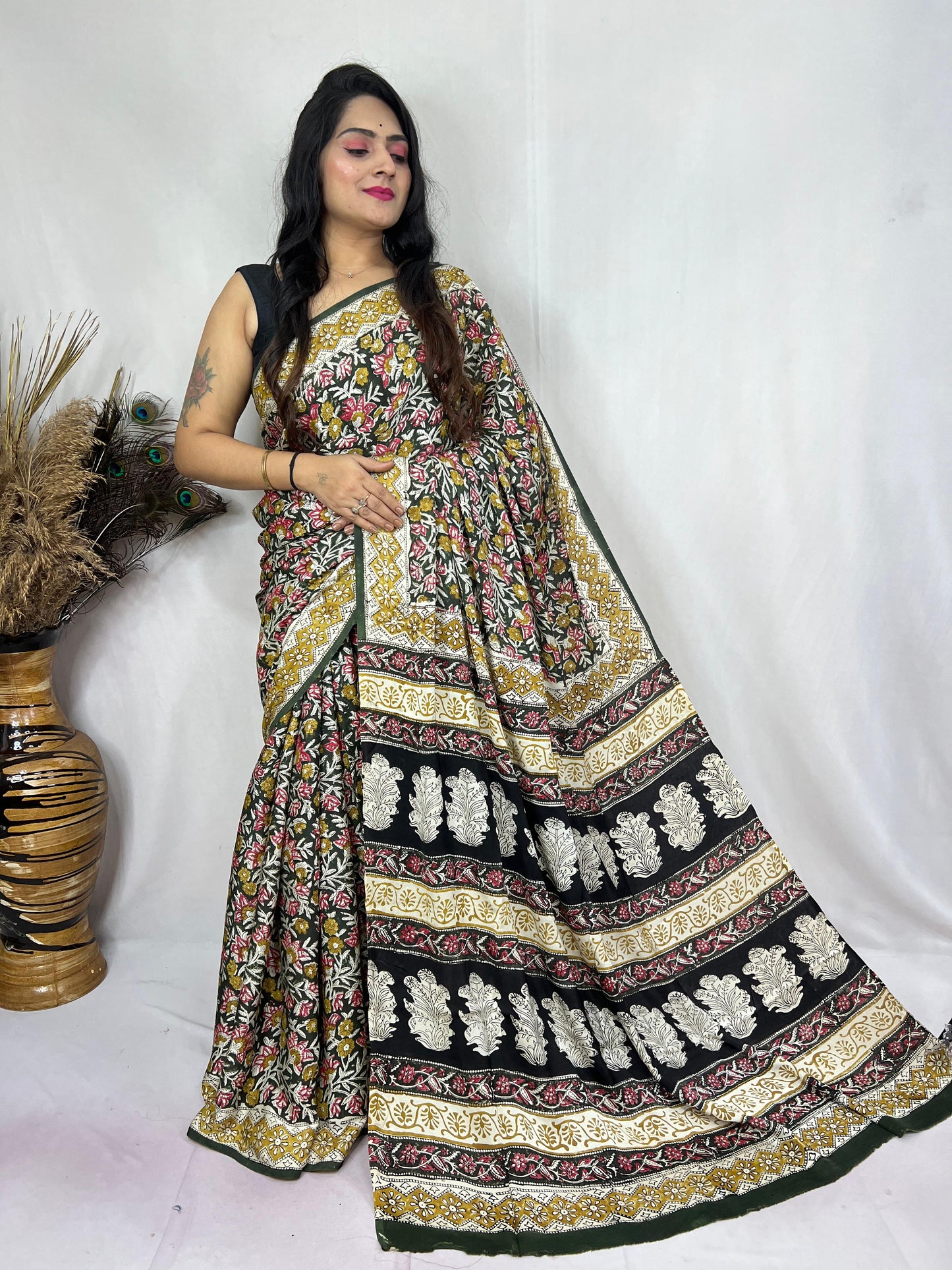 Kalamkari Silk Saree.