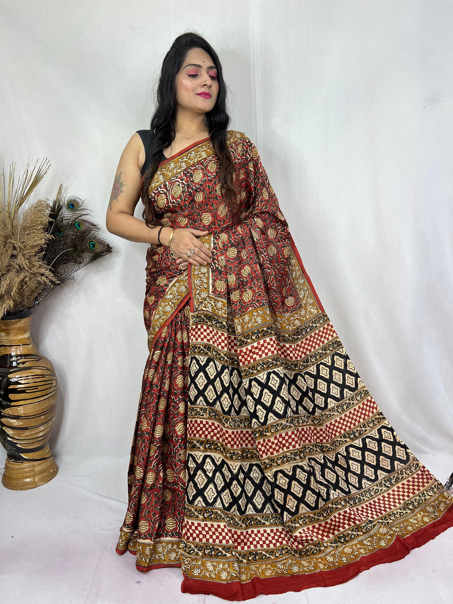 Kalamkari Silk Saree.