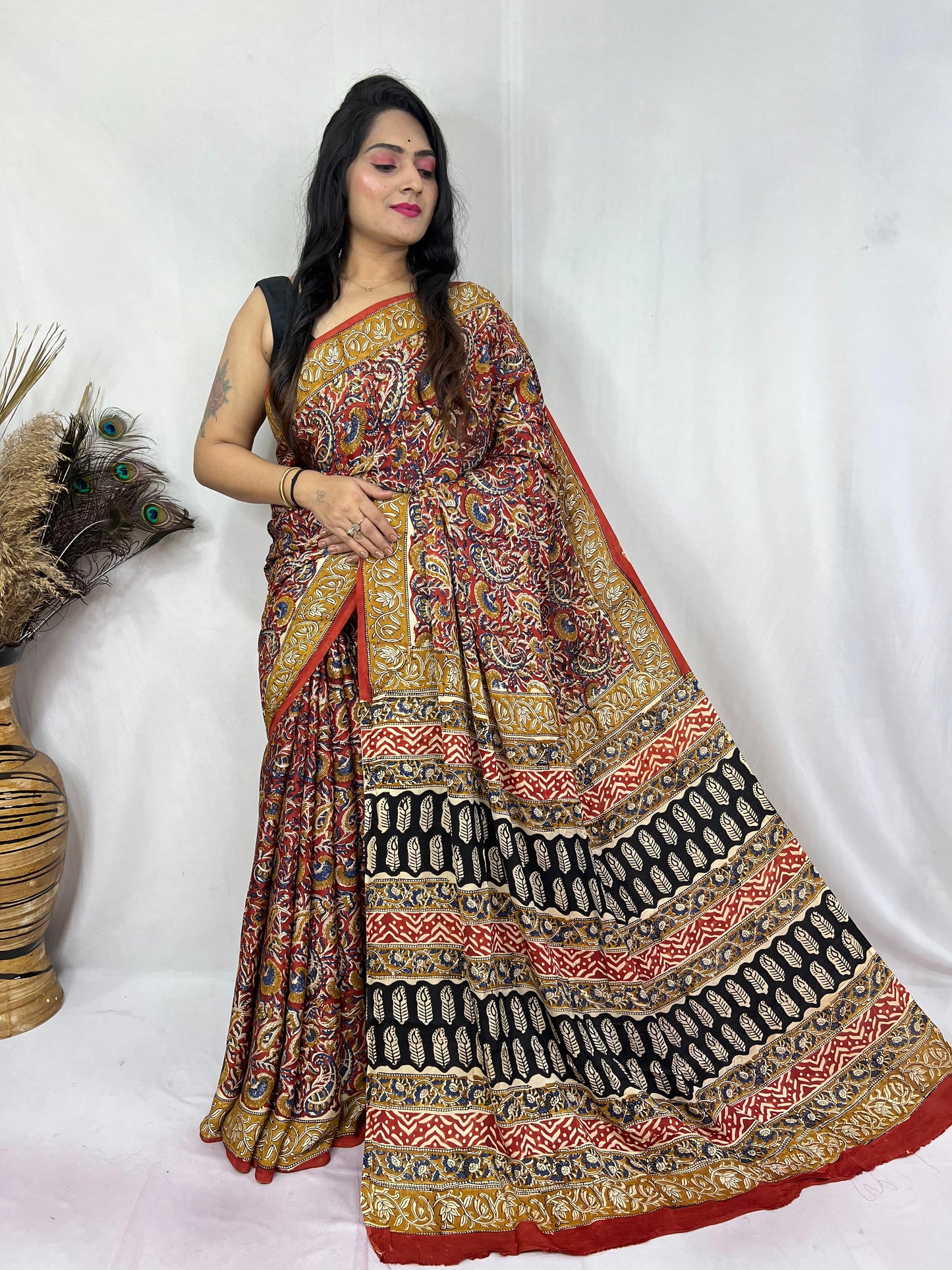 Kalamkari Silk Saree.