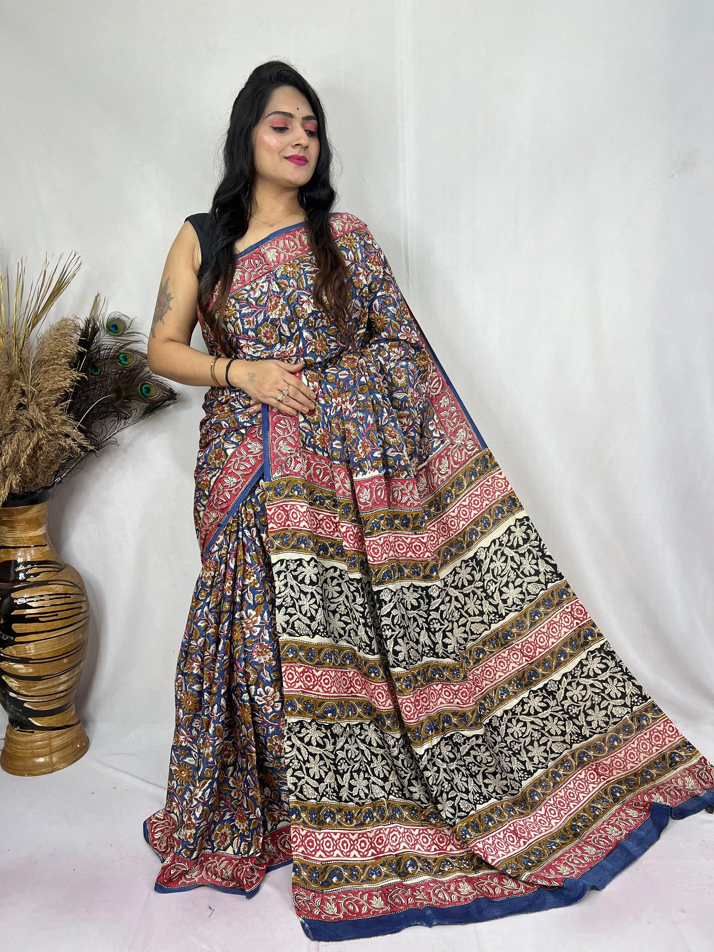 Kalamkari Silk Saree.