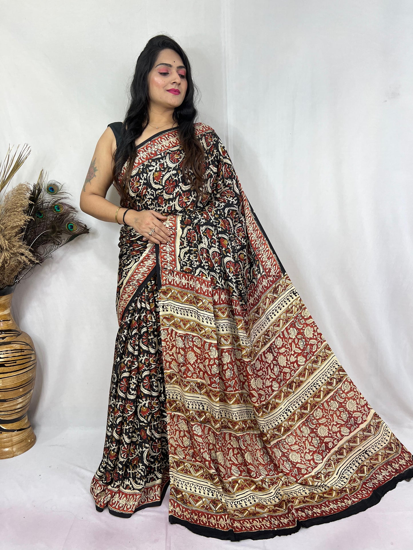 Kalamkari Silk Saree.