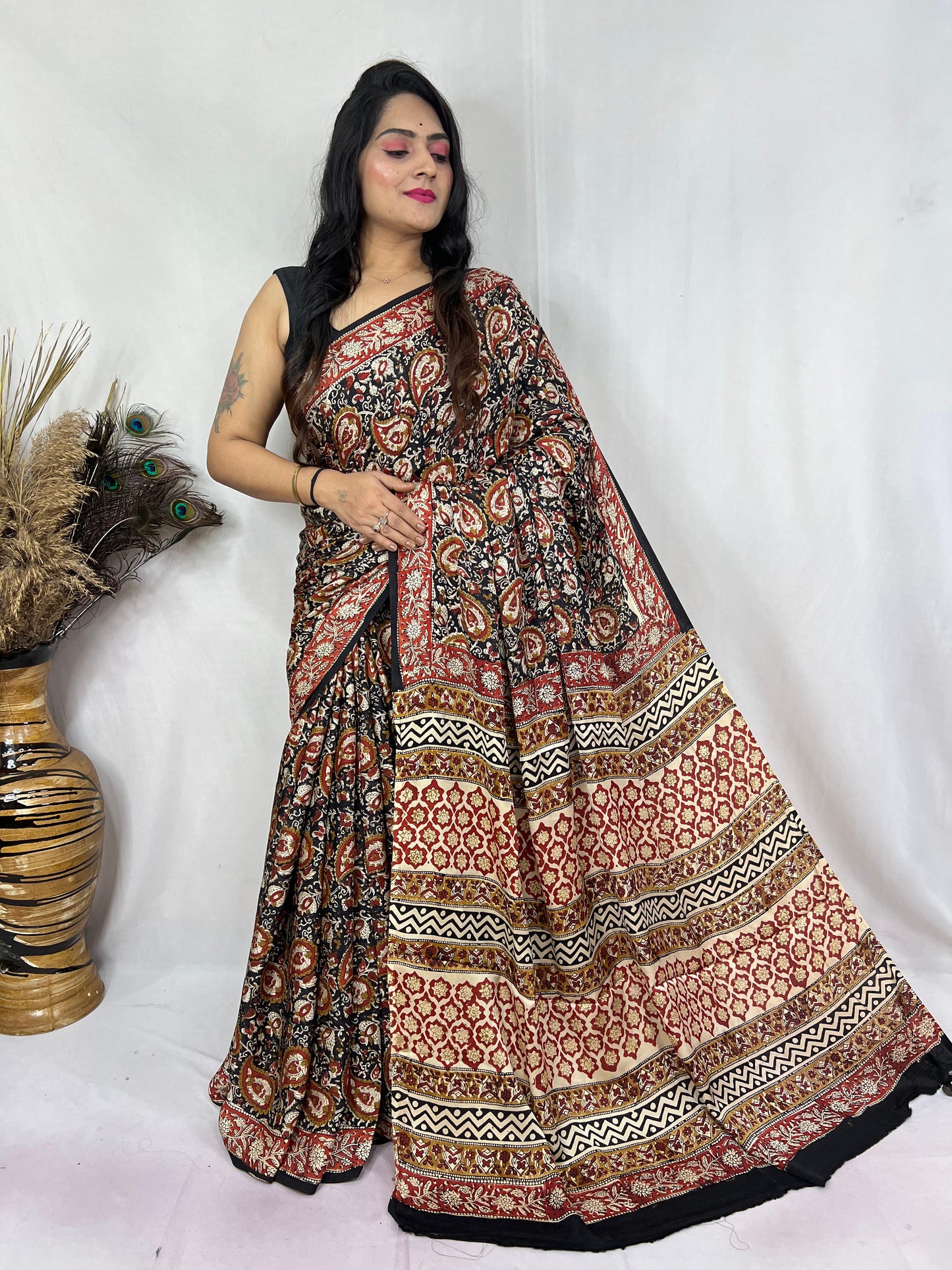 Kalamkari Silk Saree.