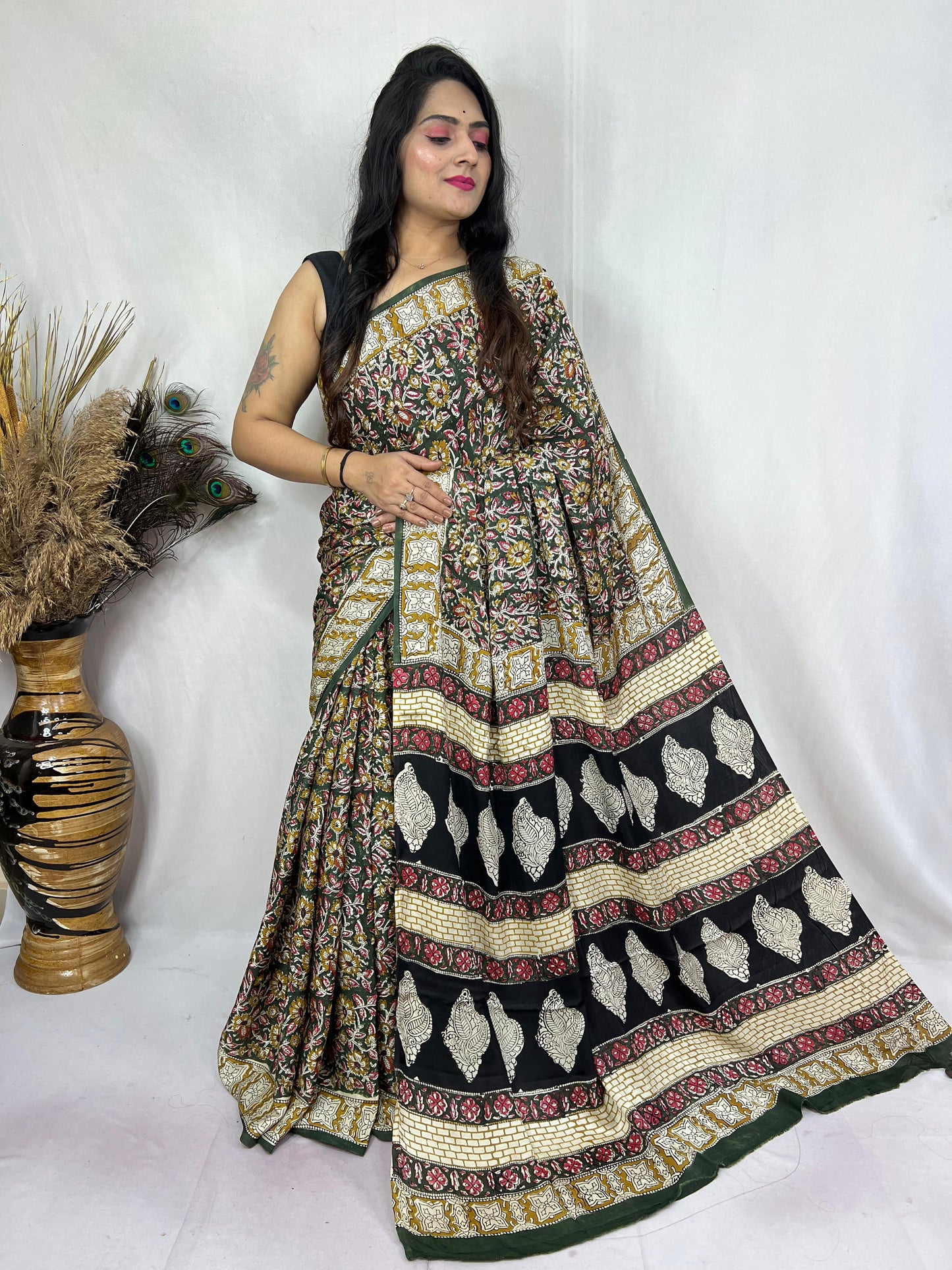 Kalamkari Silk Saree.