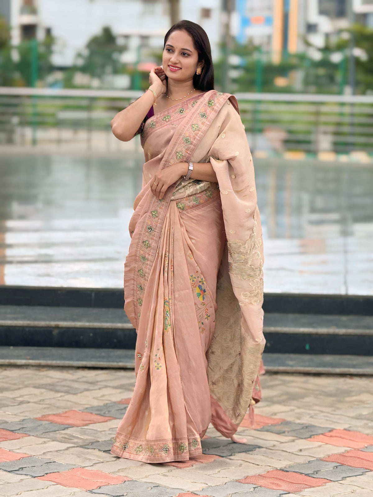 Pure Linen Silk Saree.