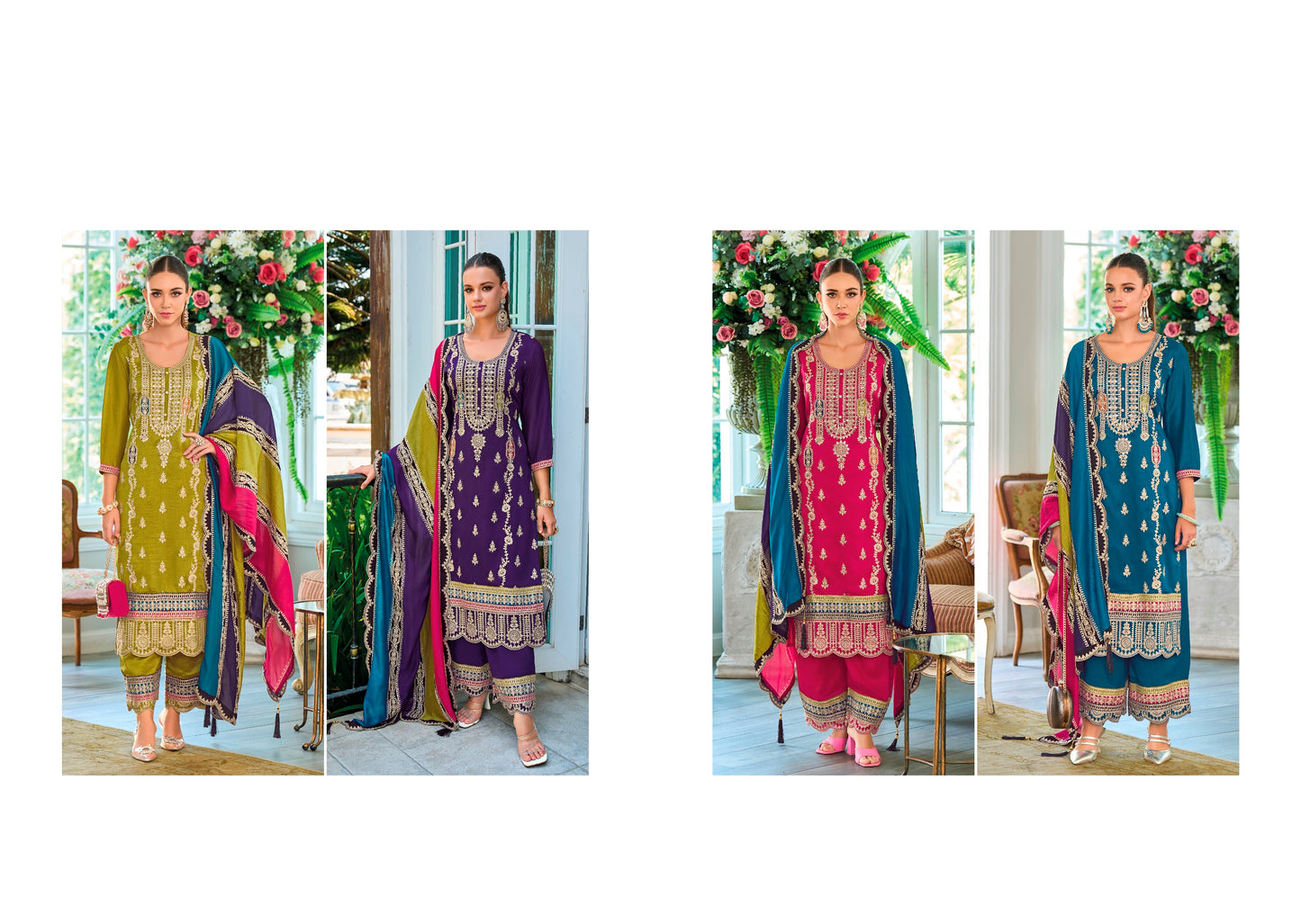 Semi Stitched Gharara/ Sharara Suits