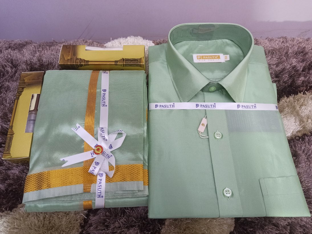 Art Silk Dothi Set ( 3 In 1 )