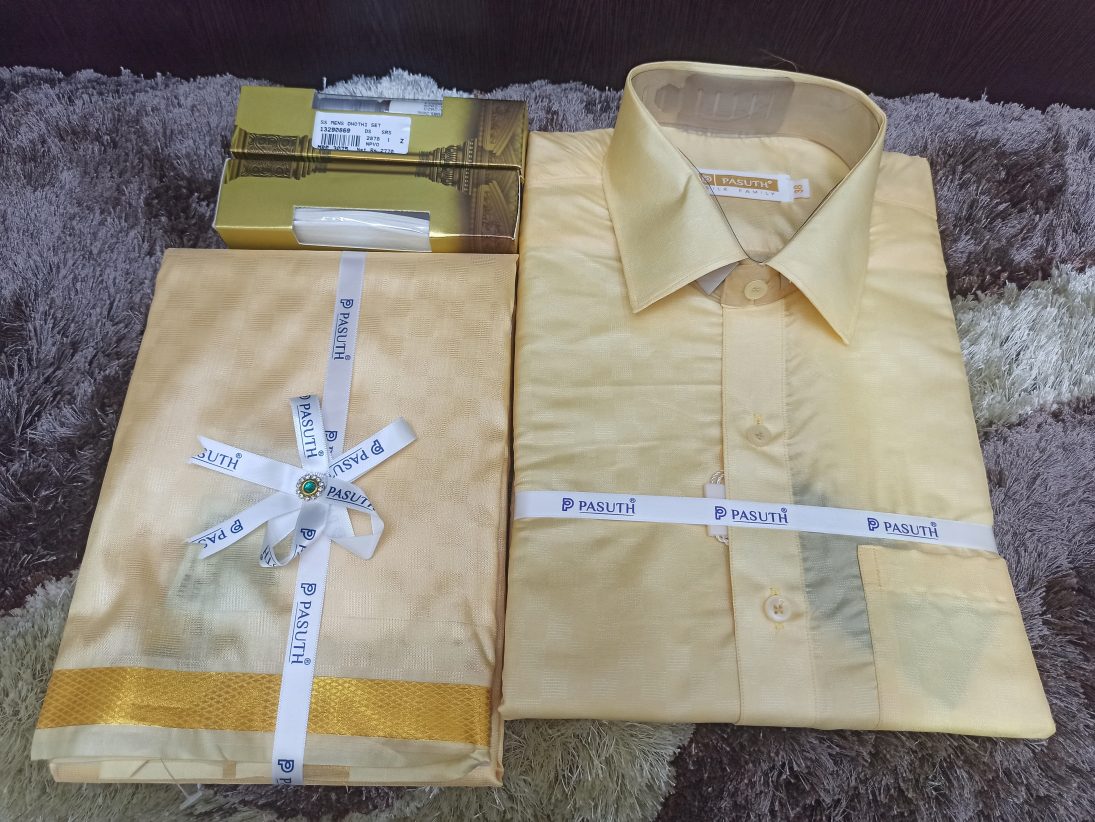 Art Silk Dothi Set ( 3 In 1 )