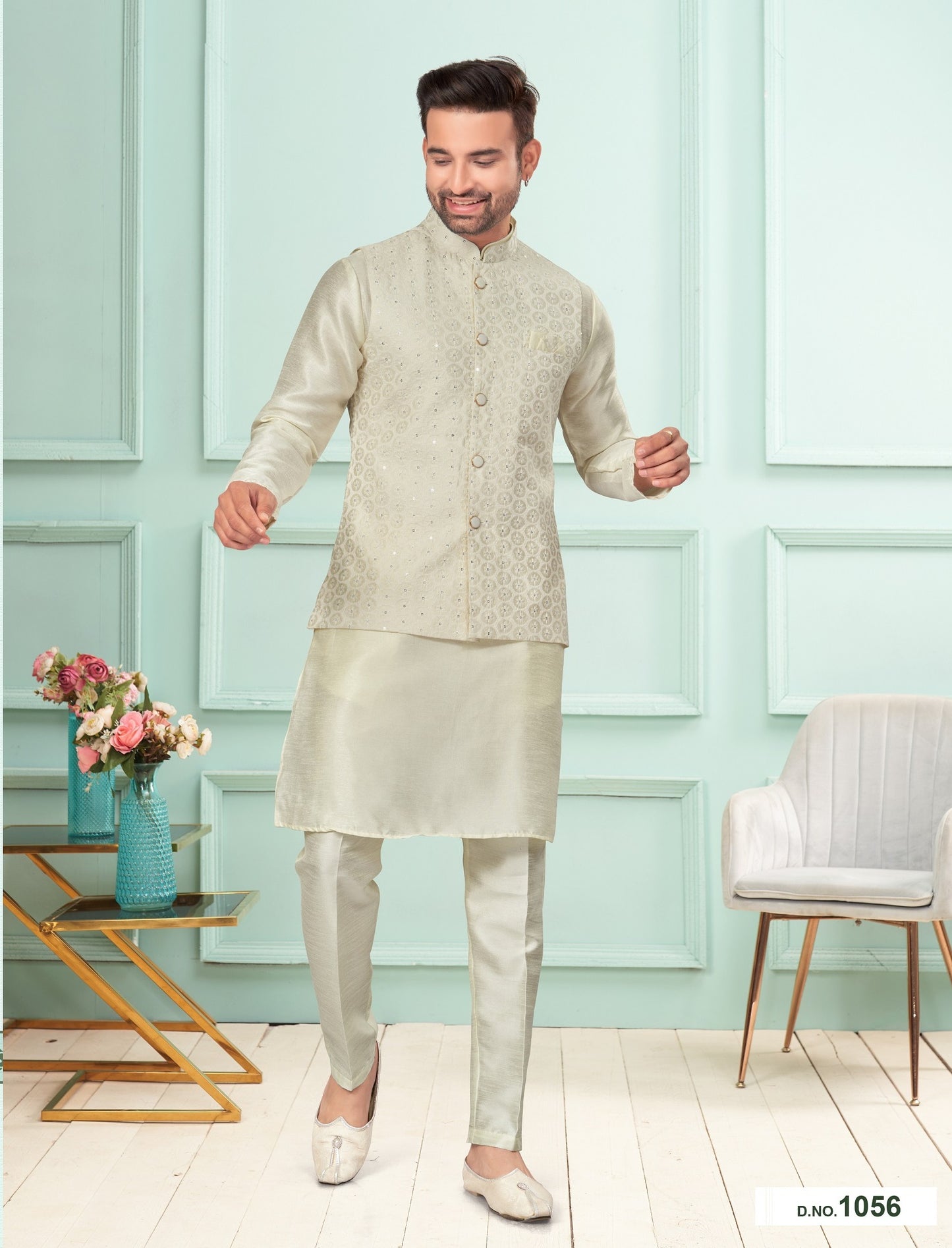 Traditional Kurta Pyjama With Jacket