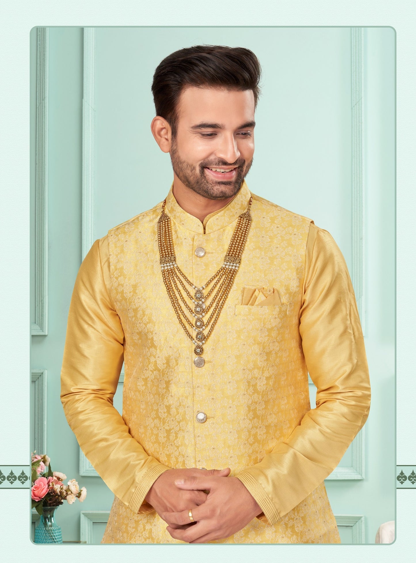 Traditional Kurta Pyjama With Jacket