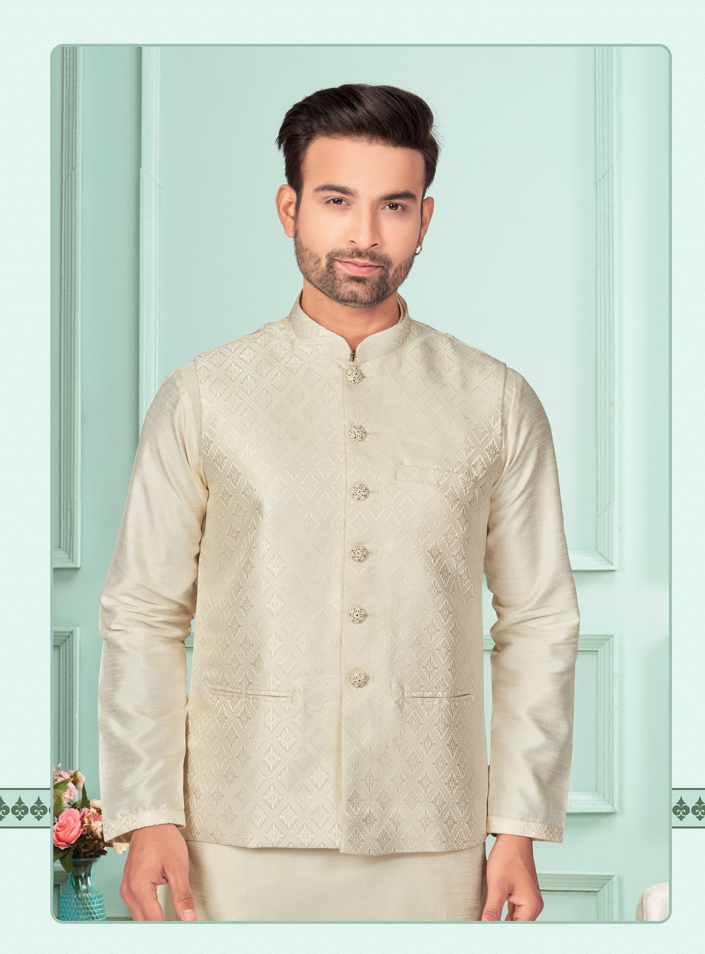 Traditional Kurta Pyjama With Jacket