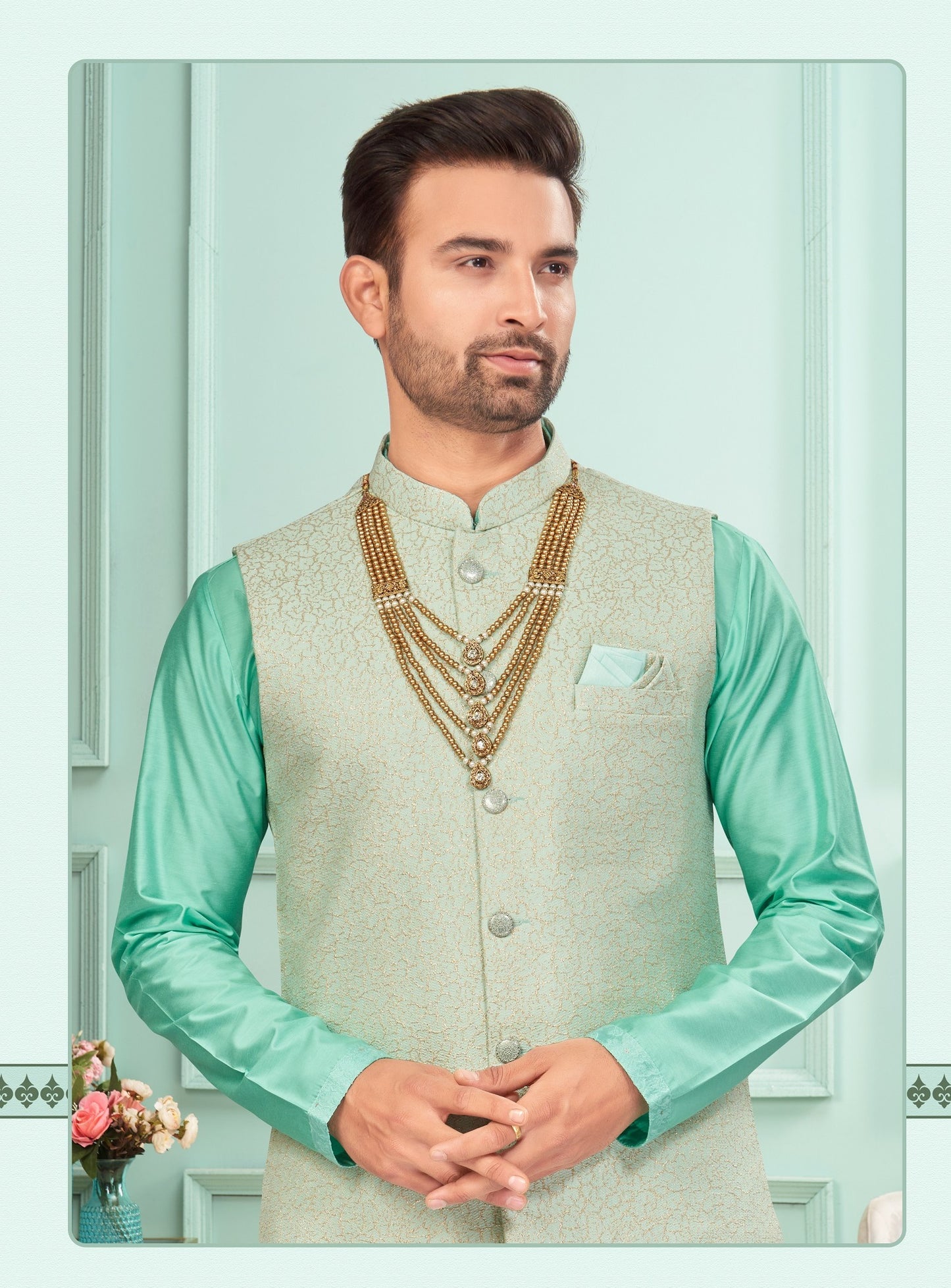 Traditional Kurta Pyjama With Jacket