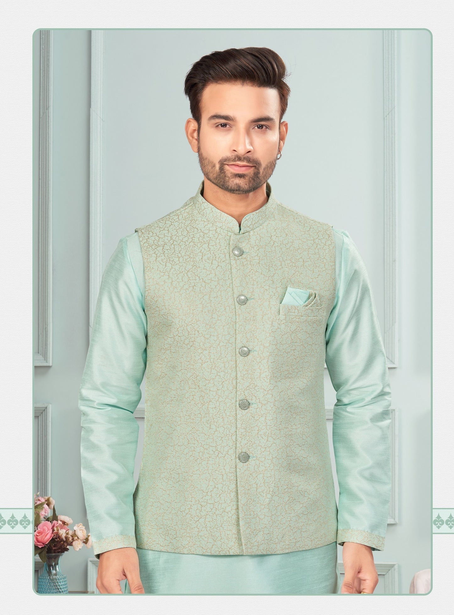 Traditional Kurta Pyjama With Jacket