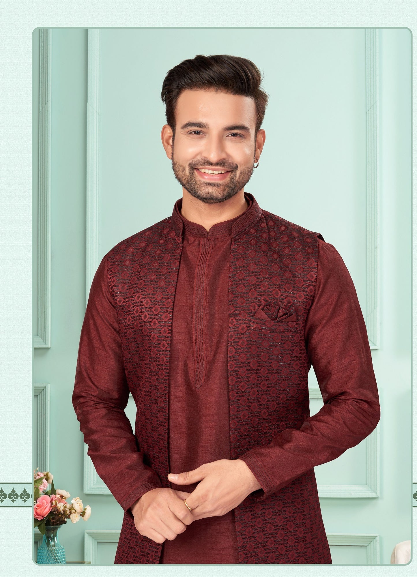 Kurta Pyjama With Jacket