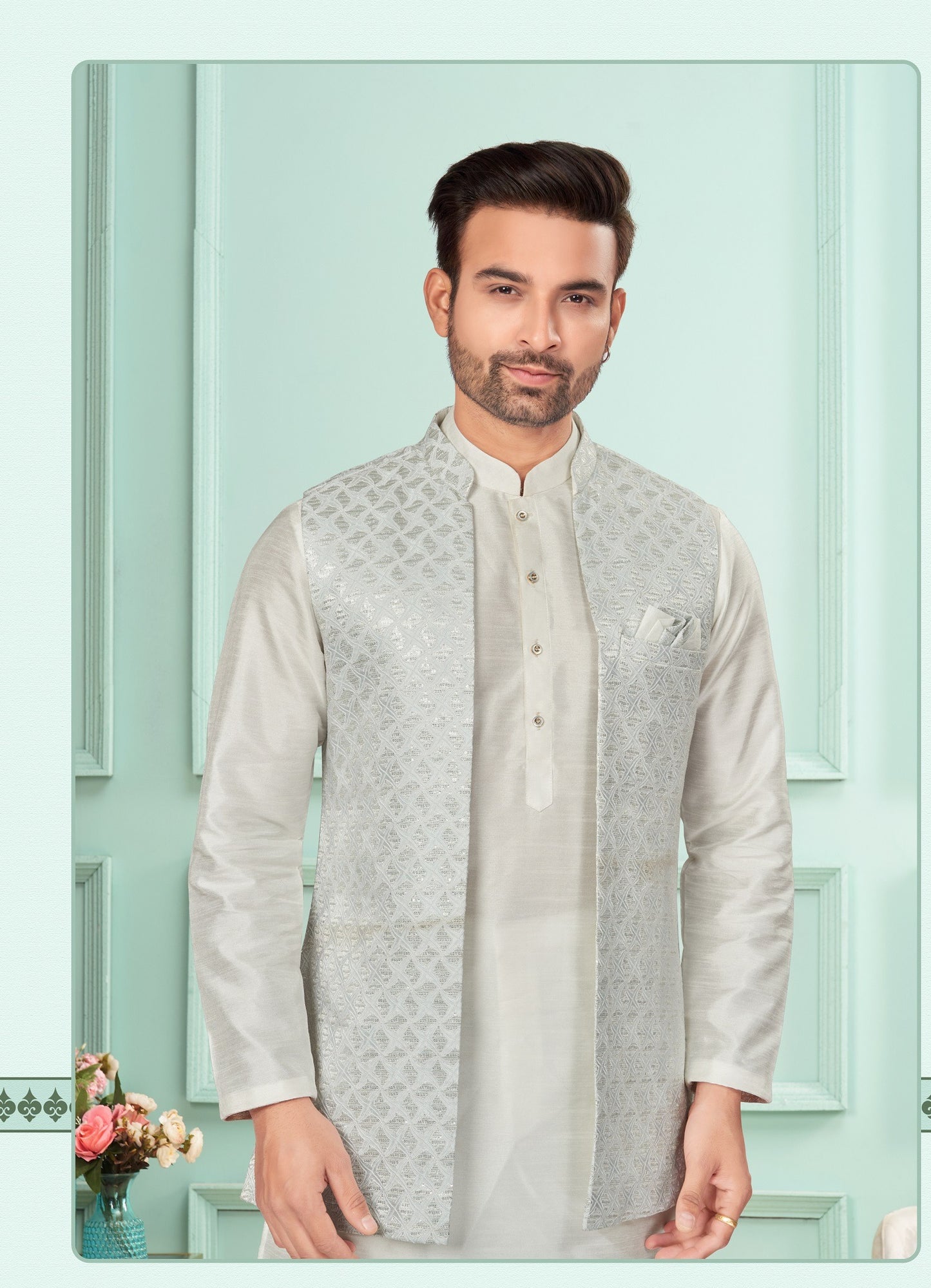 Kurta Pyjama With Jacket