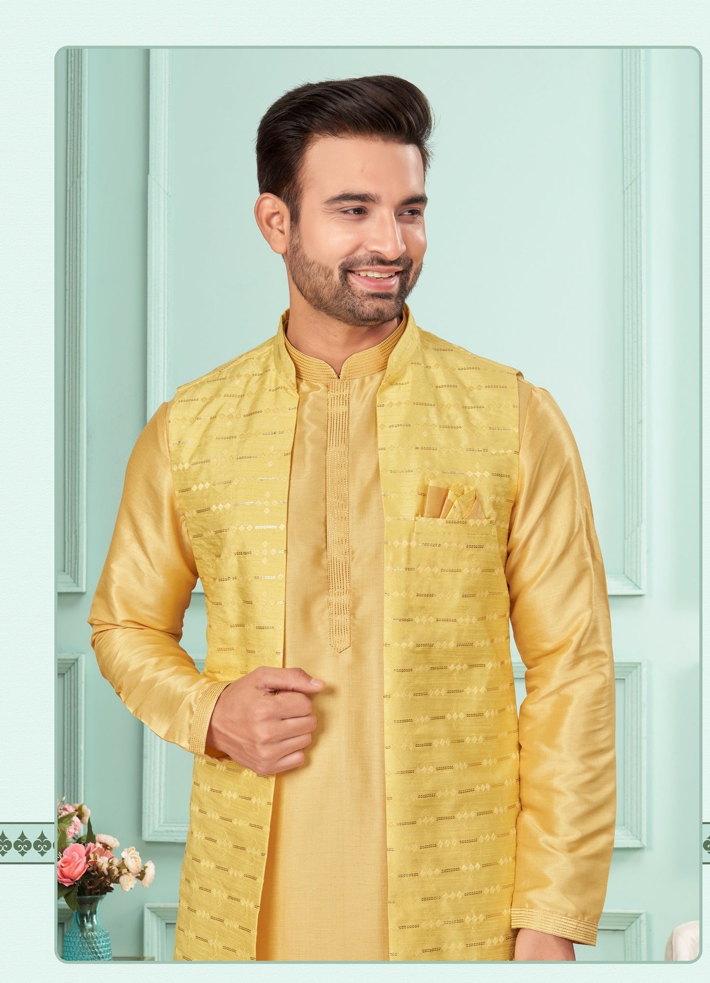 Kurta Pyjama With Jacket