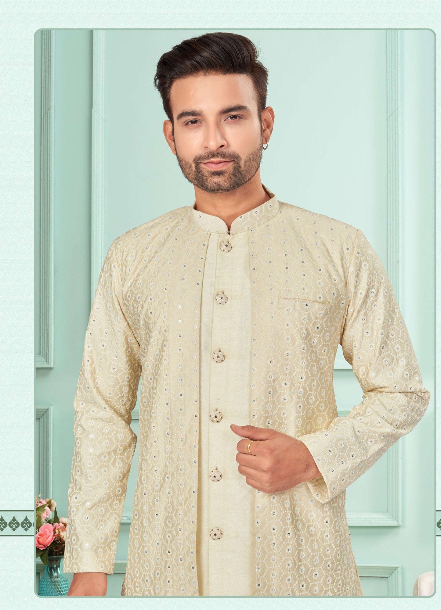 Kurta Pyjama With Jacket