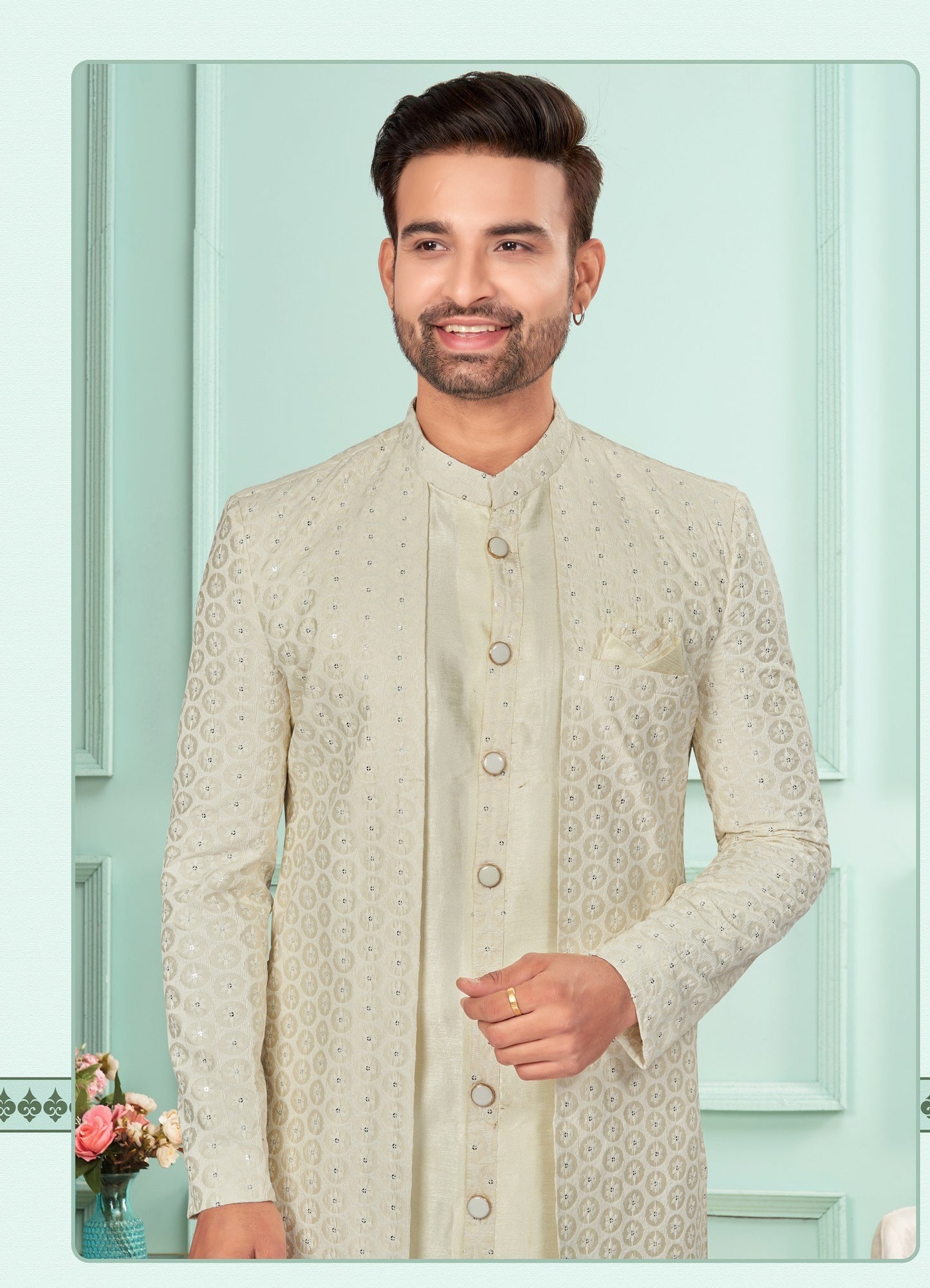 Kurta Pyjama With Jacket