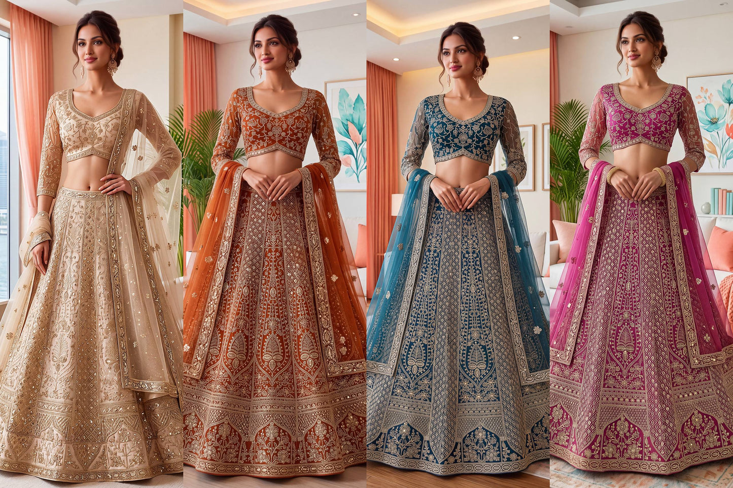 Latest Semi Stitched Lehenga Choli With Dupatta.
