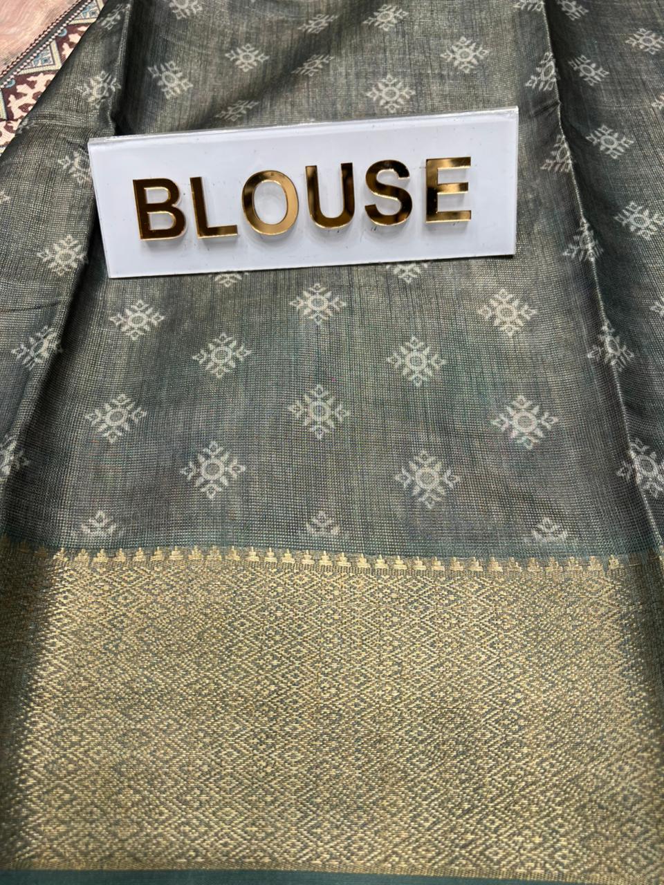 Pure Linen Silk Saree.