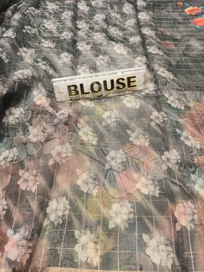 Pure Linen Silk Saree.