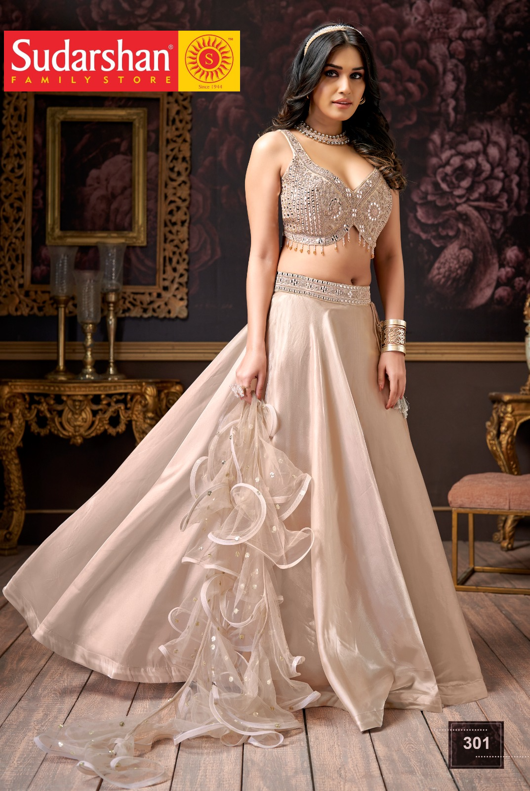 ReadyMade Lehenga Choli ( Crop Top )