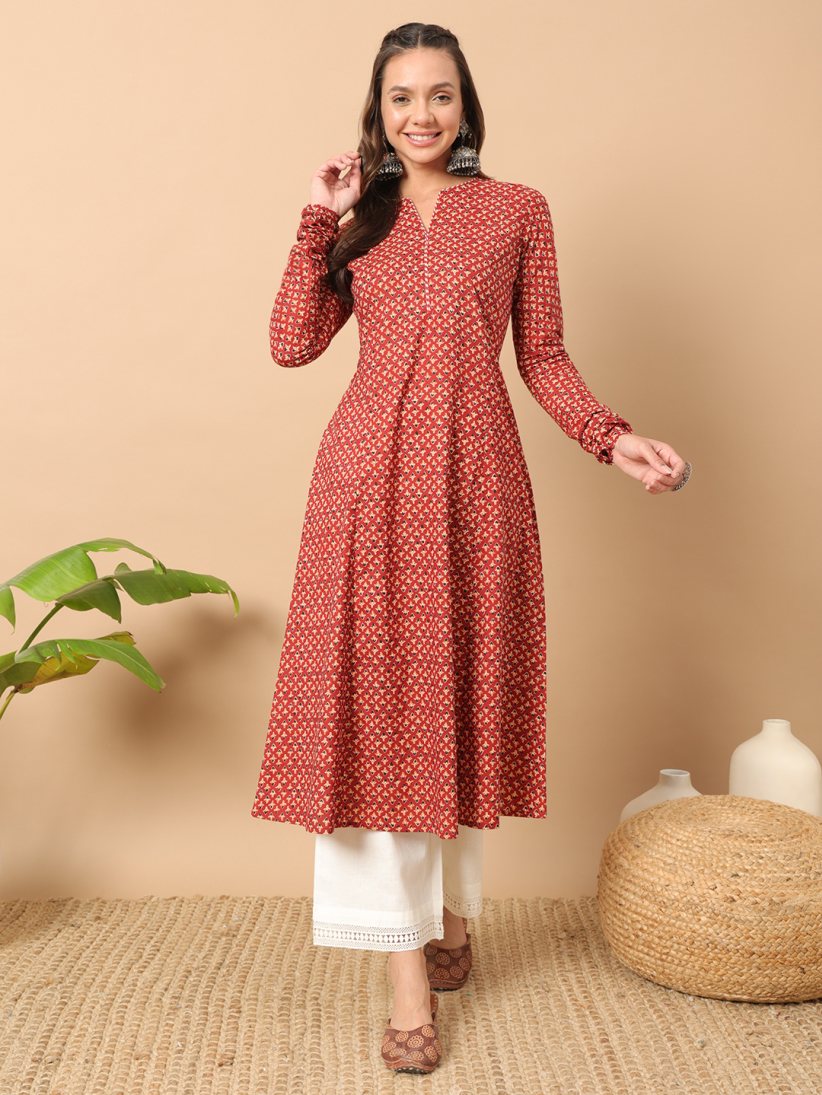 Latest Designer Readymade Cotton Kurti - Main Image
