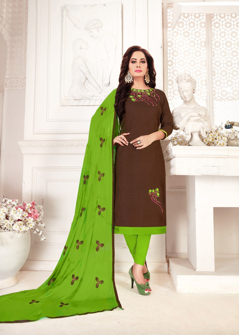 Semi Stitched Pure Cotton Salwar Suits