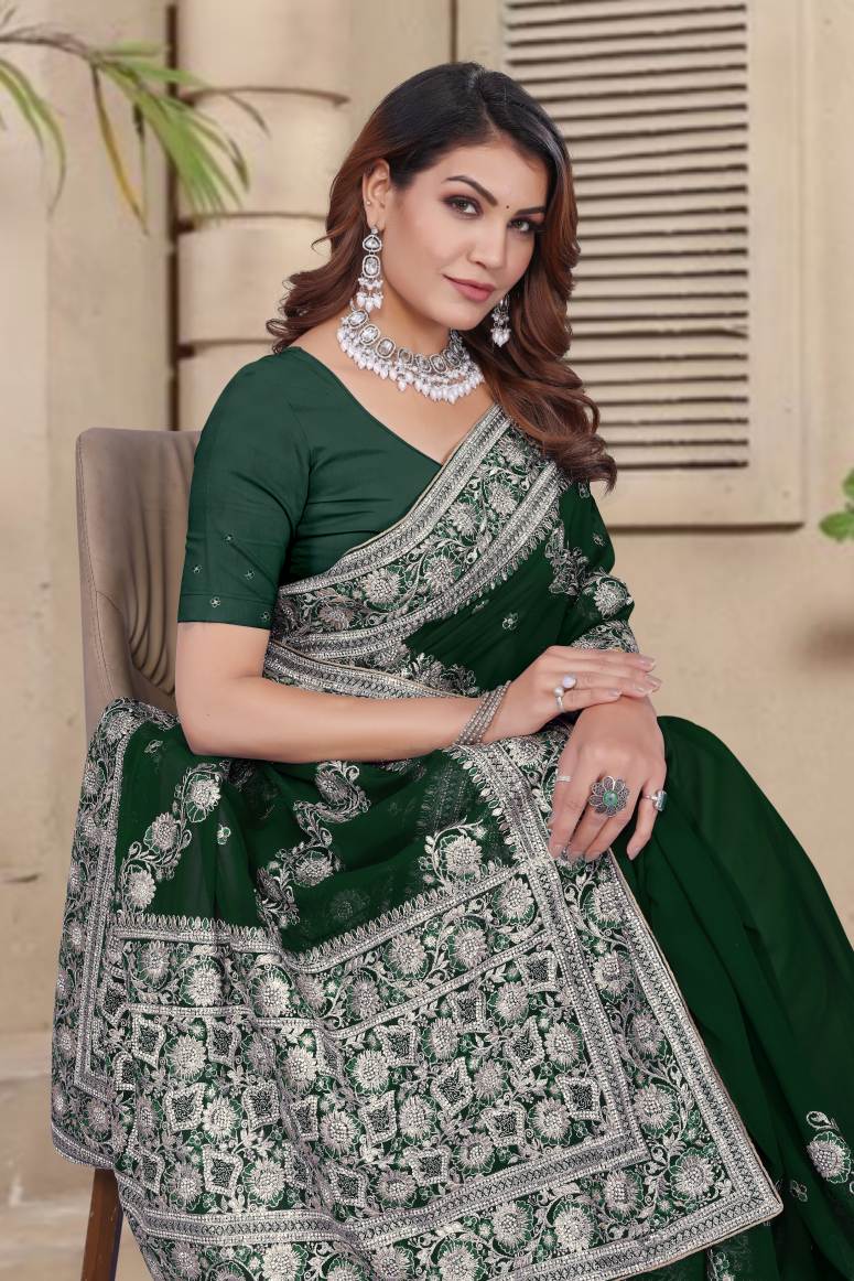 Catalog Designer Georgette Silk Saree