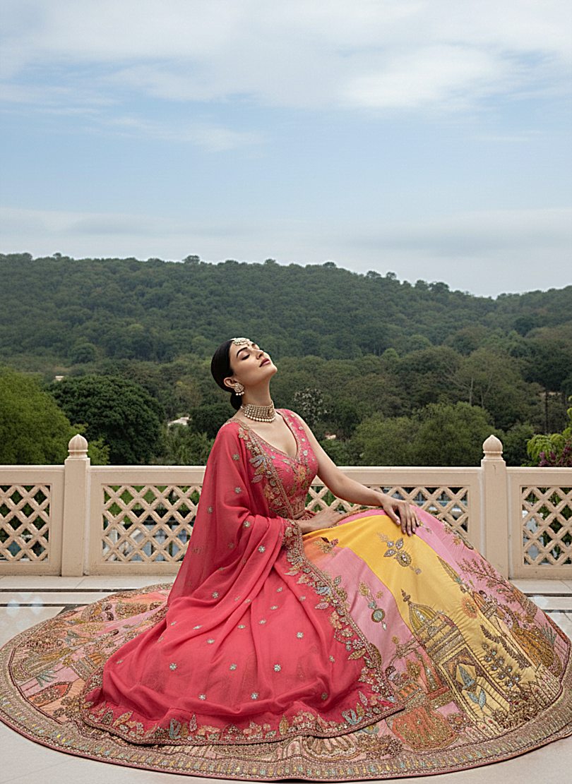 Latest Semi Stitched Lehenga Choli With Dupatta.