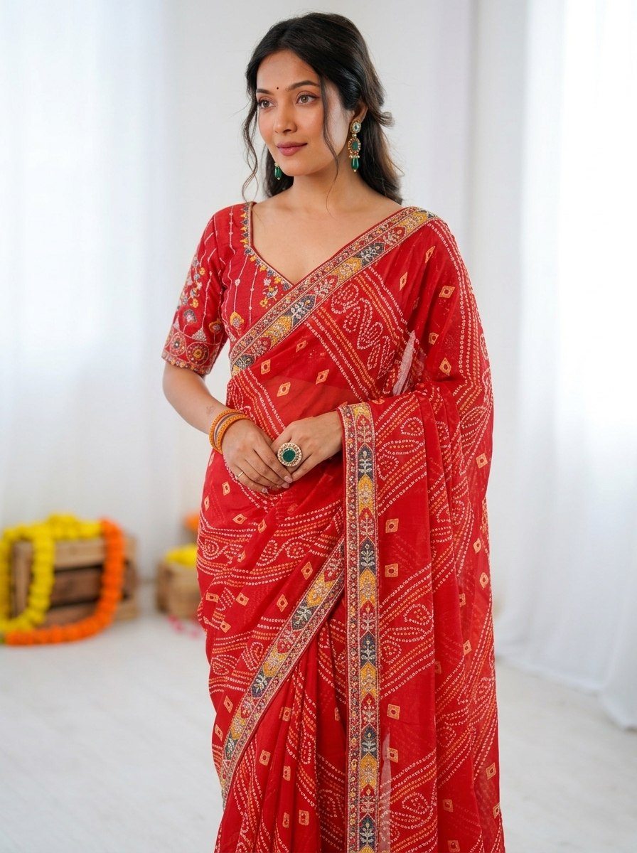Catalogue Designer Georgette Silk Saree