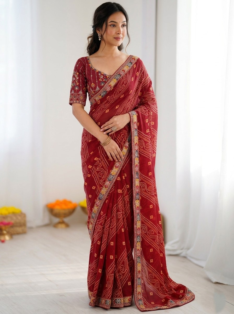 Catalogue Designer Georgette Silk Saree