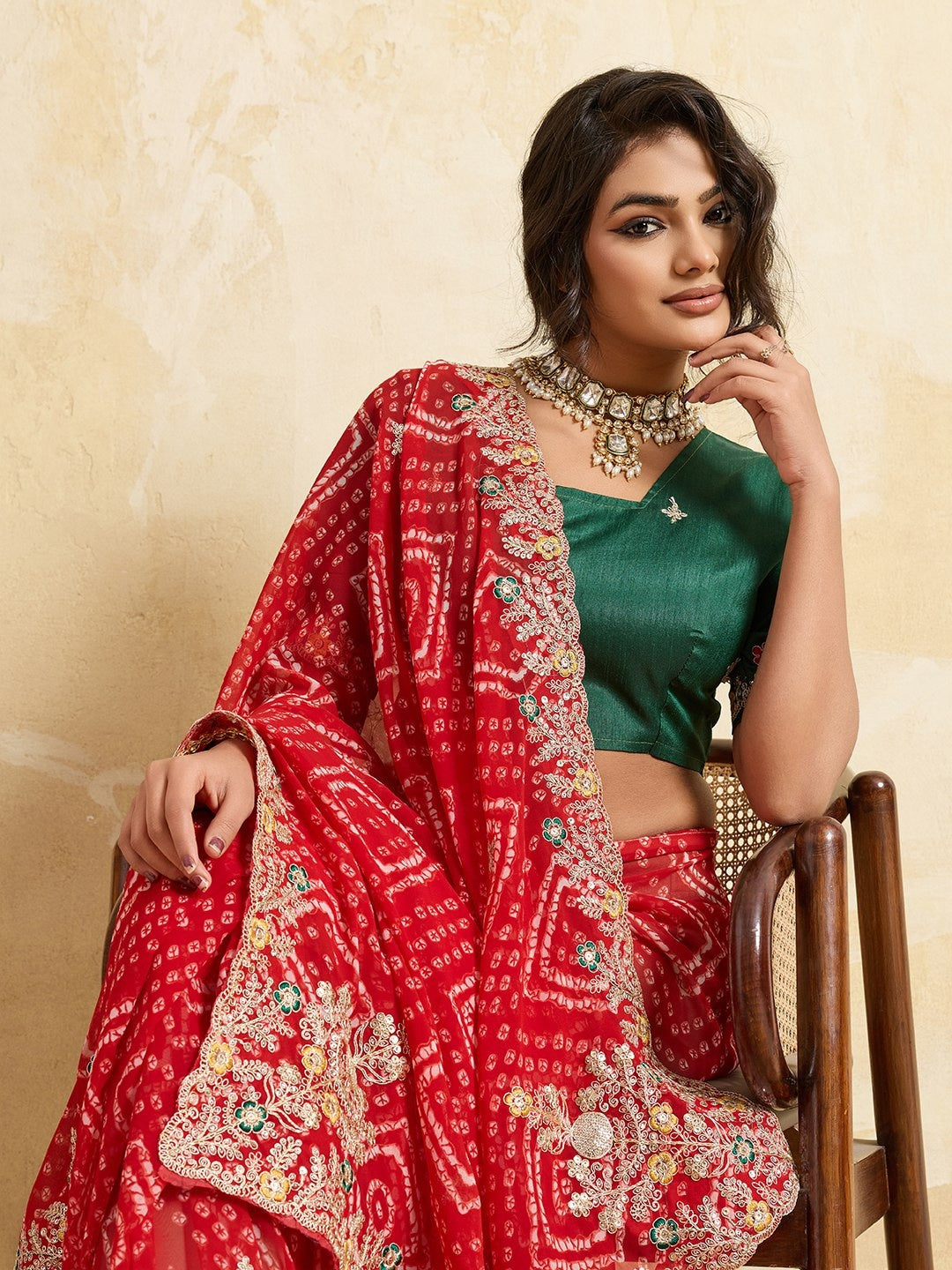 Catalogue Designer Georgette Silk Saree