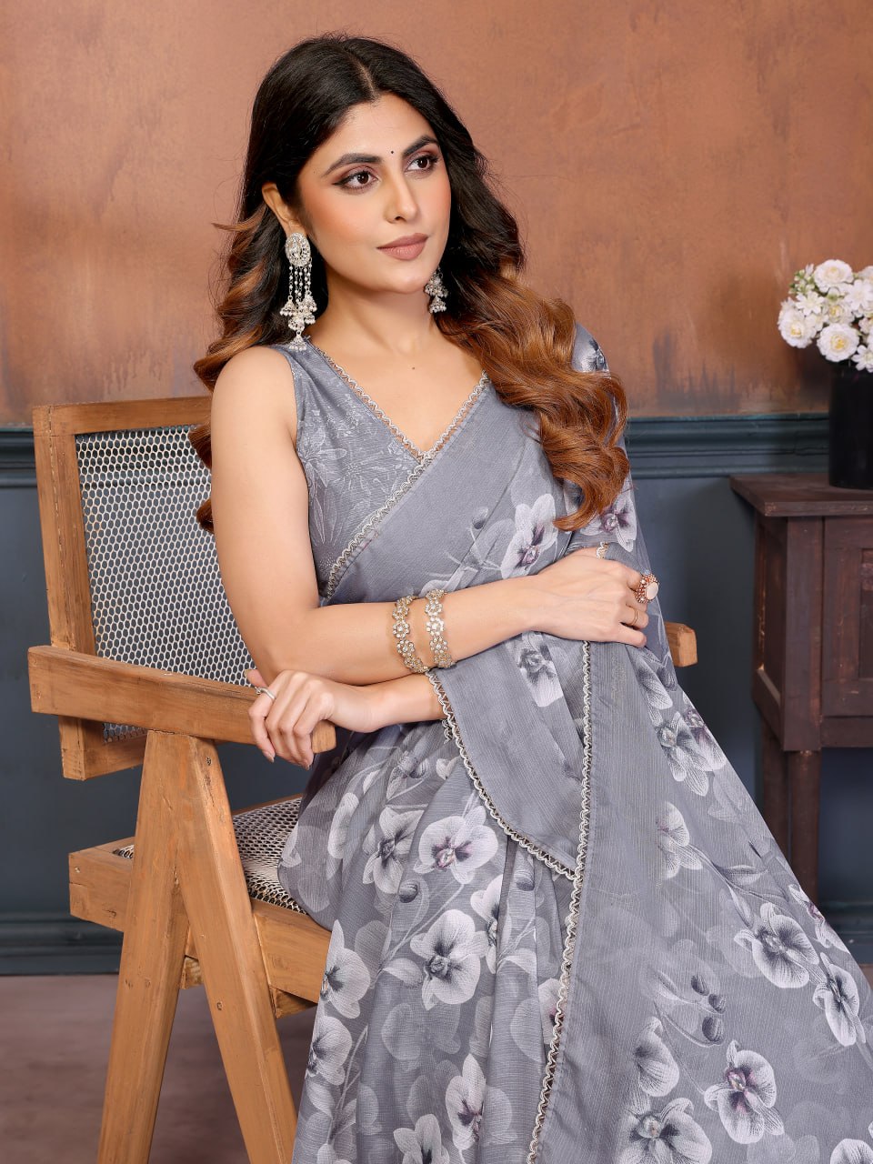 Catalogue Designer Georgette Silk Saree