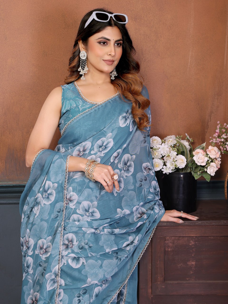 Catalogue Designer Georgette Silk Saree