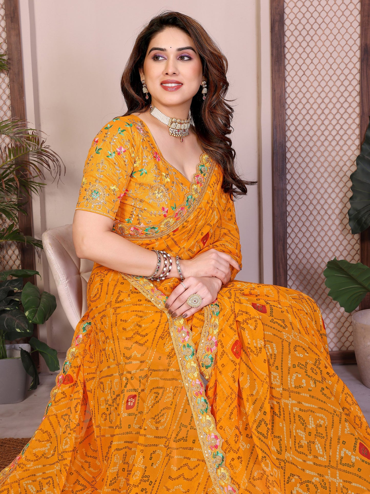 Catalogue Designer Georgette Silk Saree