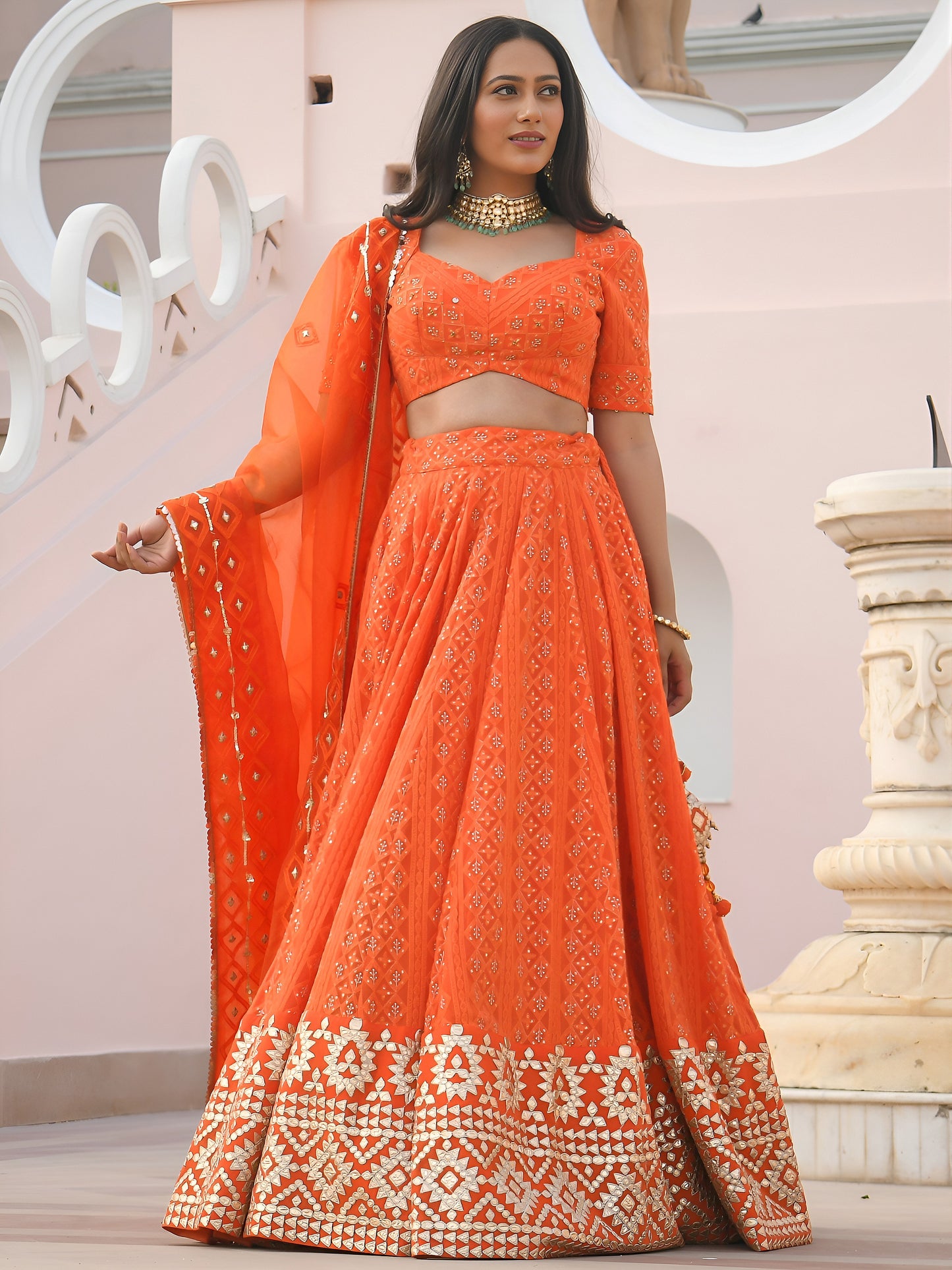 Latest Semi Stitched Lehenga Choli With Dupatta