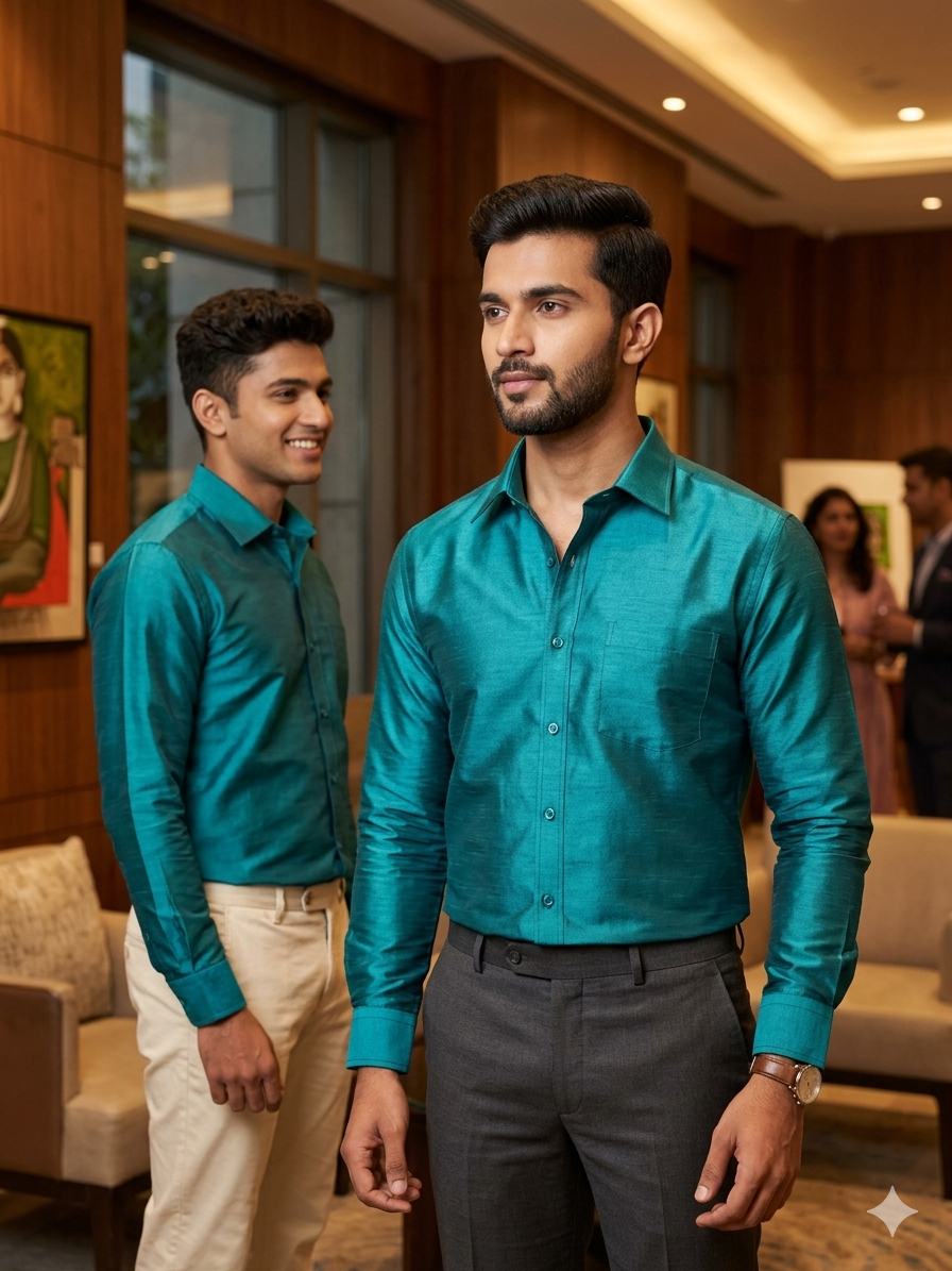 Pure Raw Silk Shirts.