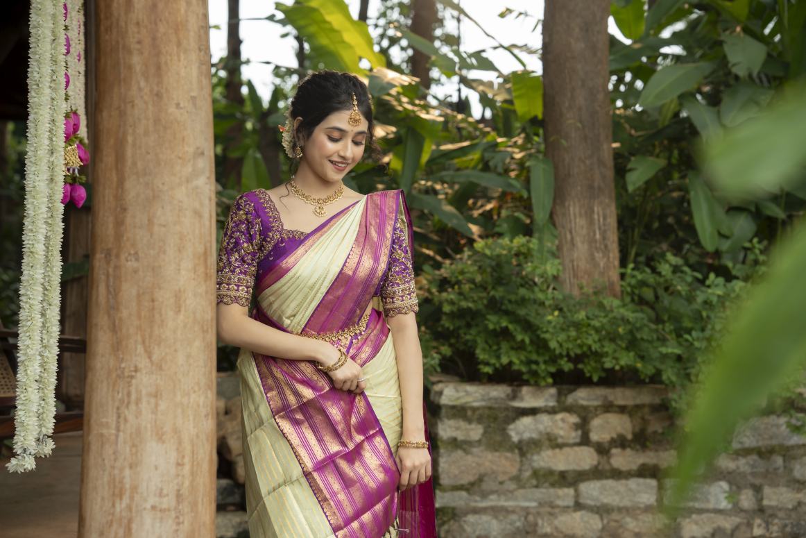 Pure Kanchipuram Silk Saree.